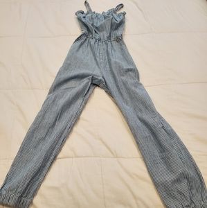 Abercrombie striped jumpsuit